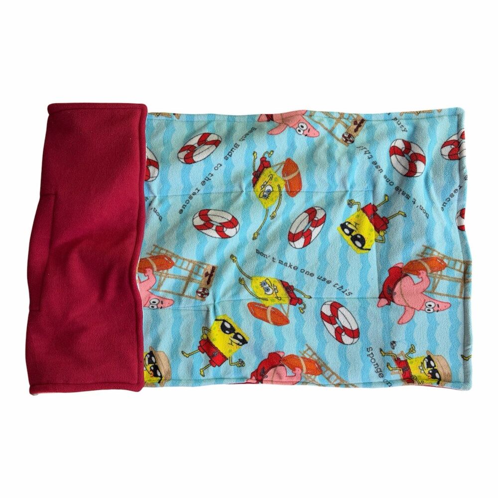 Guinea Pig Midwest Fleece Cage Liner 24"x 47" Reusable Reversible SpongeBob